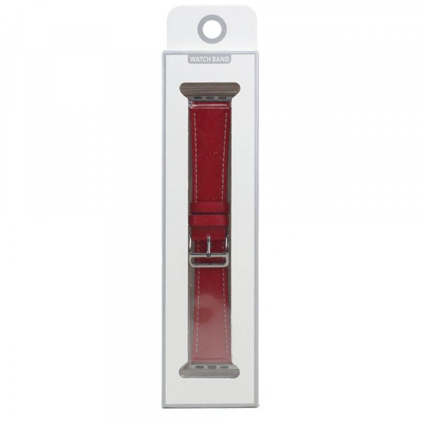Wholesale Fashion Leather Strap Wristband Replacement for Apple Watch Series 8/7/6/5/4/3/2/1/SE - 41MM/40MM/38MM (Red)